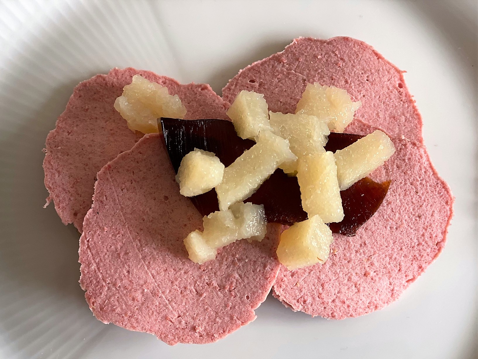 Dysfagi spegepølse med sky og løg
